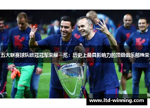 五大联赛球队欧冠冠军荣耀一览：历史上最具影响力的顶级俱乐部殊荣